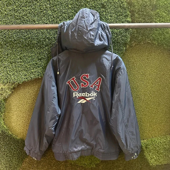 Vintage Reebok USA Zip-up Jacket Large - Picture 2 of 9